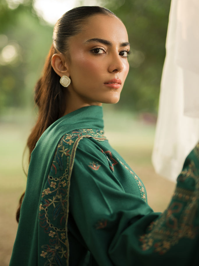 SAPPHIRE-UNSTITCHED 3PC DHANAK EMBROIDERED SUIT-PK-5742