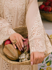 MAHNUR-UNSTITCHED 3PC LAWN CHIKAANKARI EMBROIDERED SUIT-PK-4703