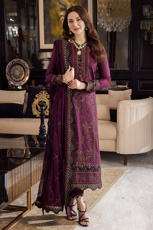 ASIM JOFA-UNSTITCHED 3PC DHANAK EMBROIDERED SUIT-PK-5808