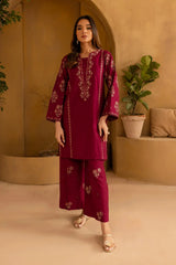 BATIK-2PIECE DHANAK EMBROIDERED SHIRT WITH DHANAK EMB TROUSER-PK-15016