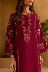 BATIK-2PIECE DHANAK EMBROIDERED SHIRT WITH DHANAK EMB TROUSER-PK-15016