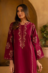 BATIK-2PIECE DHANAK EMBROIDERED SHIRT WITH DHANAK EMB TROUSER-PK-15016