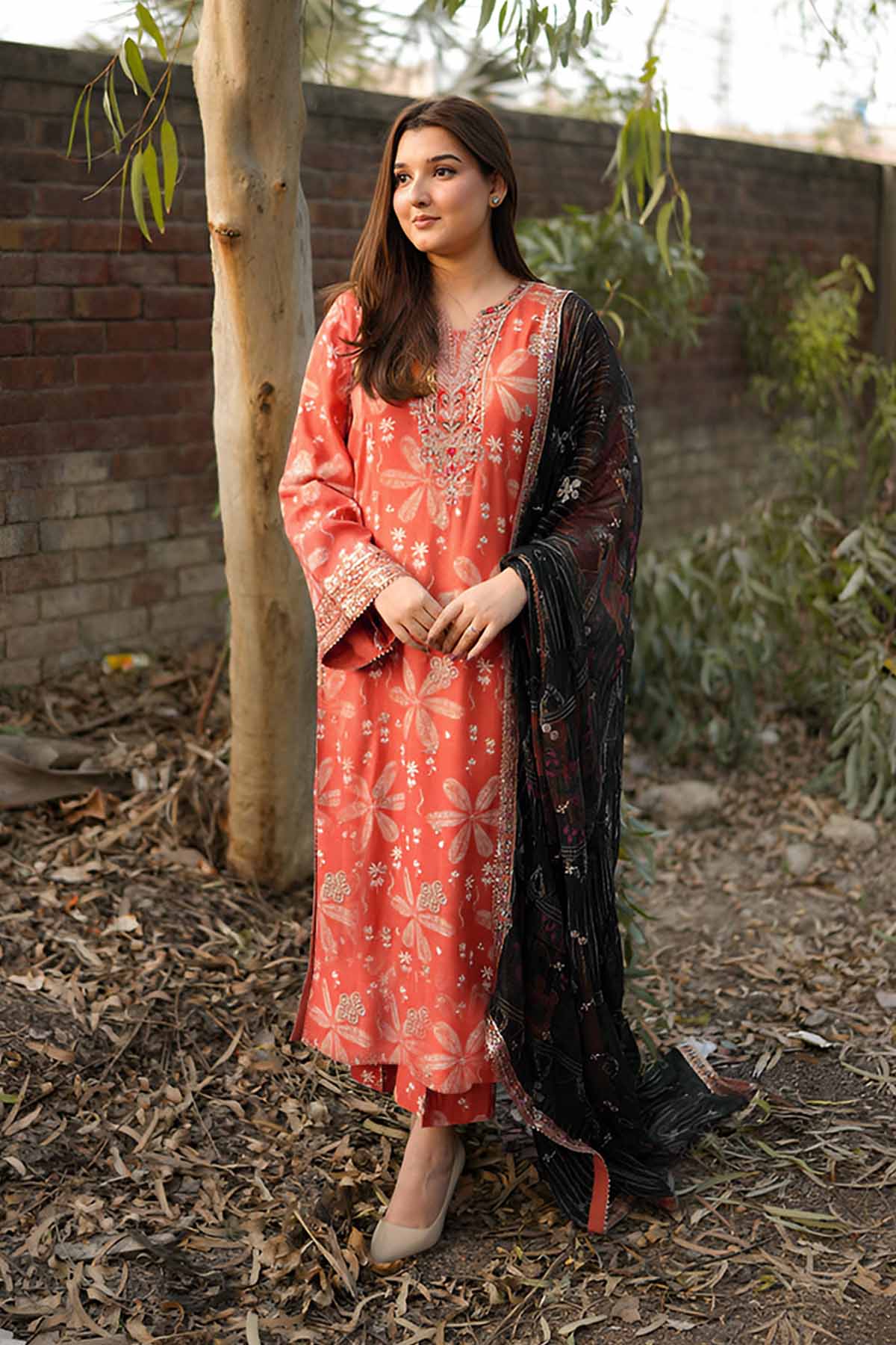 ANEELAS-UNSTITCHED 3PC LAWN PRINTED SUIT-PK-048