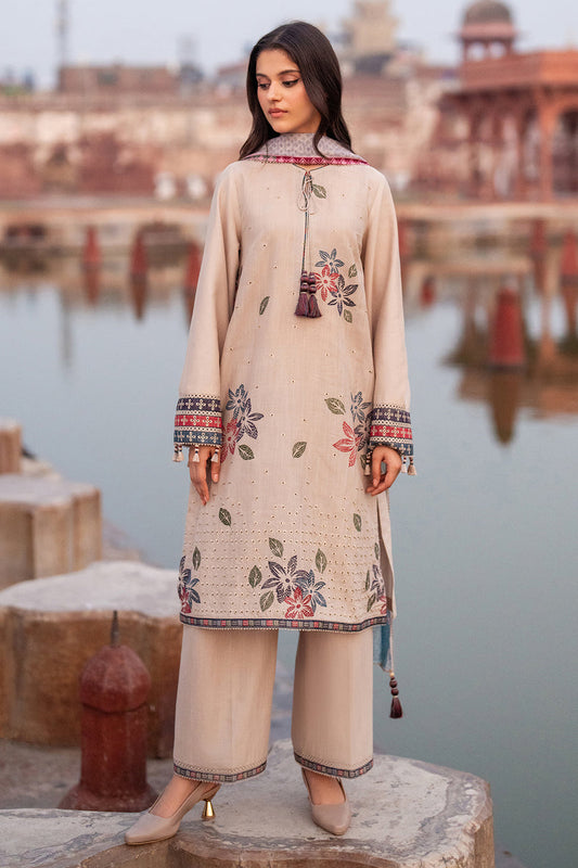 JAZMIN-3PC LAWN EMBROIDERED SHIRT WITH MONARK PRINTED DUPATTA AND TROUSER-PK-5581