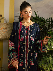 MAHNUR-UNSTITCHED 3PC DHANAK EMBROIDERED SUIT-PK-5231