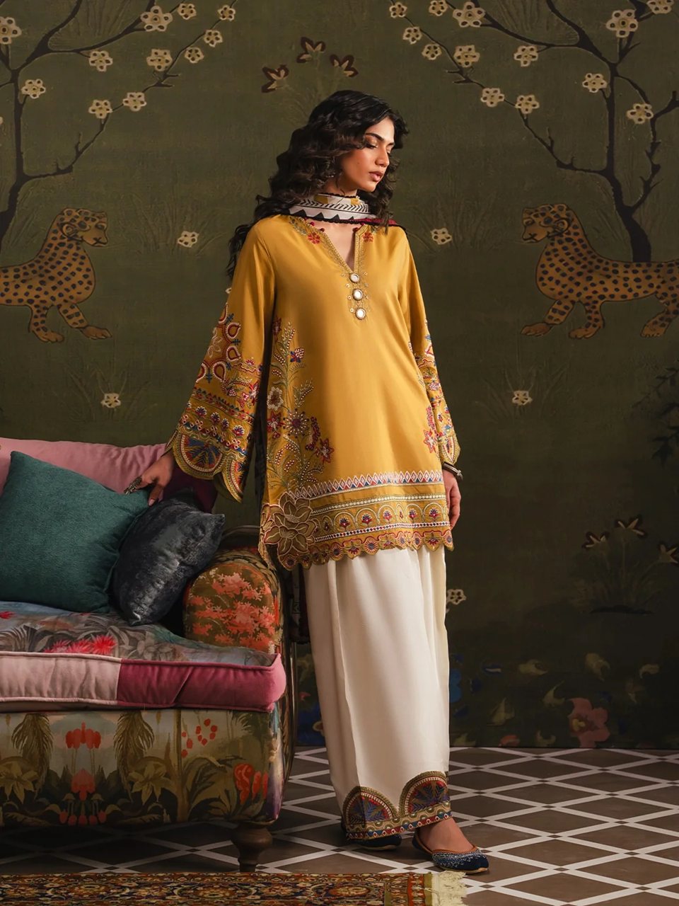 ETHNC-UNSTITCHED 3PC DHANAK EMBROIDERED SUIT-PK-5230
