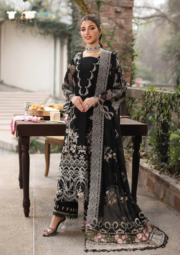 ASIM JOFA-UNSTITCHED 3PC LAWN EMBROIDERED SUIT-PK-4633