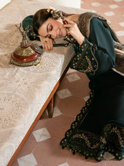 IZEL-UNSTITCHED 3PC DHANAK EMBROIDERED SUIT-PK-4394