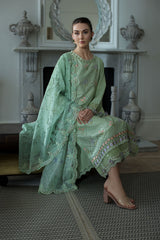 SOBIA NAZIR-UNSTITCHED 3PC LAWN  CHIKAN EMBROIDERED SUIT-PK-4616