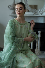 SOBIA NAZIR-UNSTITCHED 3PC LAWN  CHIKAN EMBROIDERED SUIT-PK-4616