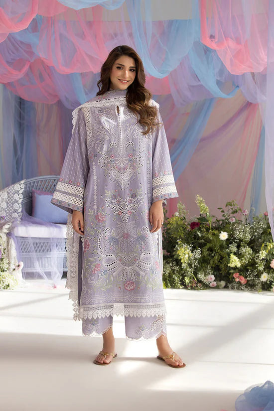 SOBIA NAZIR-UNSTITCHED 3PC LAWN CHIKAN HEAVY EMBROIDERED SUIT-PK-4613