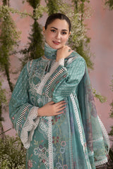 SOBIA NAZIR-UNSTITCHED 3PC LAWN CHIKAN EMBROIDERED SUIT-PK-4708