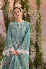 SOBIA NAZIR-UNSTITCHED 3PC LAWN CHIKAN EMBROIDERED SUIT-PK-4708
