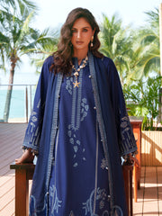 IZEL-UNSTITCHED 3PC LAWN EMBROIDERED SUIT-PK-4872