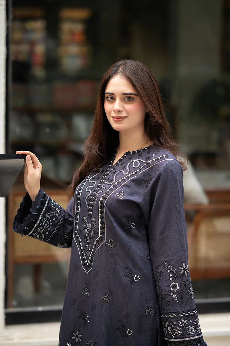 LIBAAS-UNSTITCHED 3PC DHANAK EMBROIDERED SUIT-PK-5796