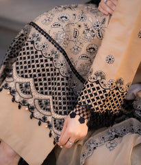 SAPPHIRE-UNSTITCHED 3PC DHANAK EMBROIDERED SUIT-PK-5738