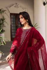 BATIK-UNSTITCHED 3PC LAWN EMBROIDERED SUIT-PK-4732