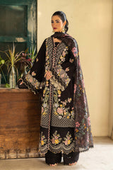 HUSSAIN REHAR-UNSTITCHED 3PC LAWN EMBROIDERED SUITPK-4702