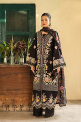 HUSSAIN REHAR-UNSTITCHED 3PC LAWN EMBROIDERED SUITPK-4702