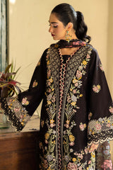 HUSSAIN REHAR-UNSTITCHED 3PC LAWN EMBROIDERED SUITPK-4702