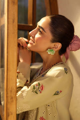 CRIMSON-UNSTITCHED 3PC LAWN EMBROIDERED SUIT-PK-4634