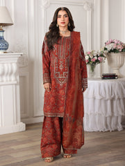 JAZMIN-UNSTITCHED 3PC LAWN DIGITAL PRINTED SUIT-PK-002
