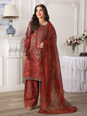 JAZMIN-UNSTITCHED 3PC LAWN DIGITAL PRINTED SUIT-PK-002