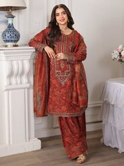 JAZMIN-UNSTITCHED 3PC LAWN DIGITAL PRINTED SUIT-PK-002