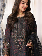 MOHAGNI-3PC LAWN PRINTED EMBROIDERED SHIRT WITH ORGANZA EMBROIDERED DUPATTA AND PRINT TROUSER-PK-1208