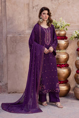 BATIK-UNSTITCHED 3PIECE LAWN SEQUIN EMBROIDERED SUIT-PK-4859