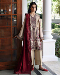 REPUBLIC WOMENSWEAR-UNSTITCHED 3PC DHANAK EMBROIDERED SUIT-PK-5169