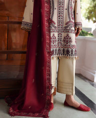 REPUBLIC WOMENSWEAR-UNSTITCHED 3PC DHANAK EMBROIDERED SUIT-PK-5169