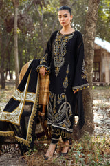 MARIA B-UNSTITCHED 3PC KHADDAR HEAVY EMBROIDERED SUIT-PK-4157