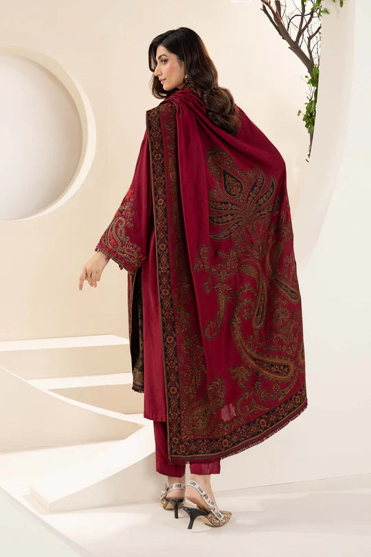 MARIA.B-UNSTITCHED 3PC KHADDAR EMBROIDERED SUIT-PK-3268