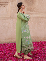 MAHNUR-UNSTITCHED 3PC LAWN EMBROIDERED SUIT-PK-4538