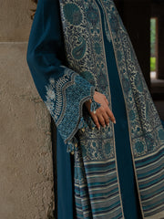 IZEL-UNSTITCHED 3PC KHADDAR EMBROIDERED SUIT-PK-4369