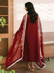 MAHNUR-UNSTITCHED 3PIECE LAWN EMBROIDERED SUIT-PK-4700