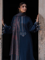 IZEL-UNSTITCHED 3PC DHANAK EMBROIDERED SUIT-PK-4350