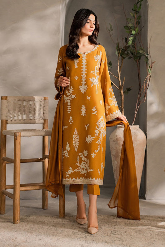 MIRANA- UNSTITCHED 3PC DHANAK EMBROIDERED SUIT-PK-5815