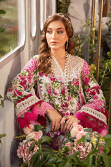 MARIA.B-UNSTITCHED 3PC LAWN PRINTED EMB SUIT-PK-5725