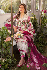 MARIA.B-UNSTITCHED 3PC LAWN PRINTED EMB SUIT-PK-5725