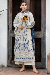 MOTIFZ-UNSTITCHED 3PC LAWN HEAVY EMBROIDERED SUIT-PK-4906
