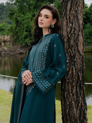 YARDS-UNSTITCHED 3PC DHANAK EMBROIDERED SUIT-PK-5272