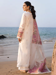 MAHNUR-UNSTITCHED 3PC LAWN CHIKAN HEAVY EMBROIDERED SUIT-PK-4734