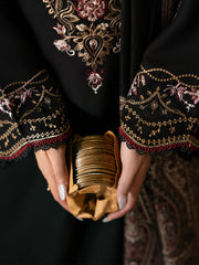 IZEL-UNSTITCHED 3PC KHADDAR EMBROIDERED SUIT-PK-4389