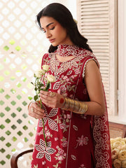 MAHNUR-3PC LAWN EMBROIDERED SHIRT WITH MONARK EMBROIDERED DUPATTA AND TROUSER-PK-5627