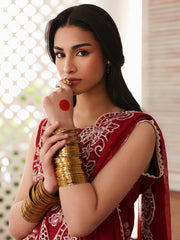 MAHNUR-3PC LAWN EMBROIDERED SHIRT WITH MONARK EMBROIDERED DUPATTA AND TROUSER-PK-5627