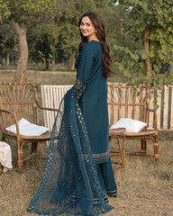 JADE-UNSTITCHED 3PC LAWN EMBROIDERED SUIT-PK-3723