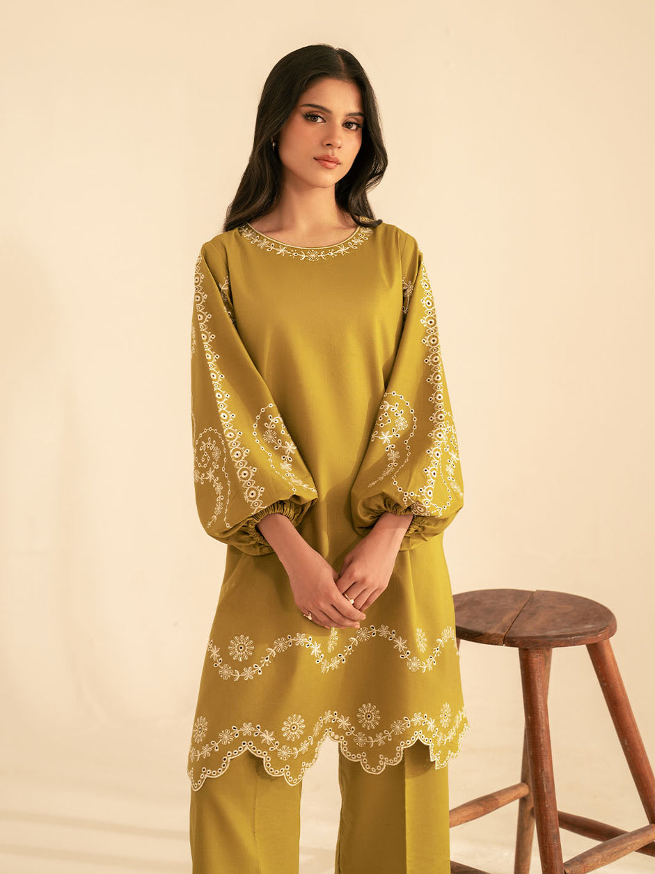 BATIK-UNSTITCHED 2PC DHANAK EMBROIDRED SUIT-PK-122