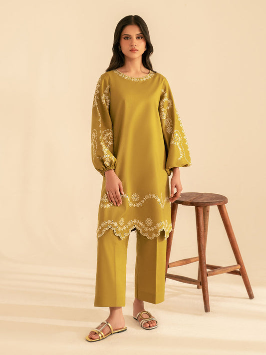 BATIK-UNSTITCHED 2PC DHANAK EMBROIDRED SUIT-PK-122